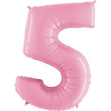 Giant Light Pink Giant Number Balloon - 40 Inches