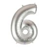 Giant Silver Number Balloon - 40 Inches