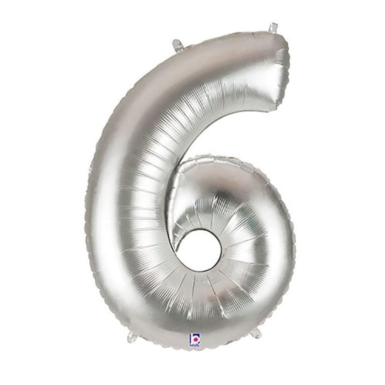 Giant Silver Number Balloon - 40 Inches