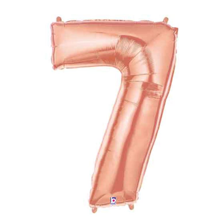 Giant Rose Gold Number Balloon - 40 Inches