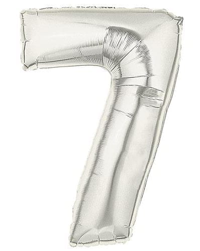 Giant Silver Number Balloon - 40 Inches