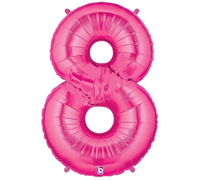 Giant Hot Pink Number Balloon - 40 Inches