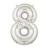 Giant Silver Number Balloon - 40 Inches