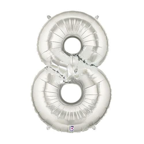 Giant Silver Number Balloon - 40 Inches