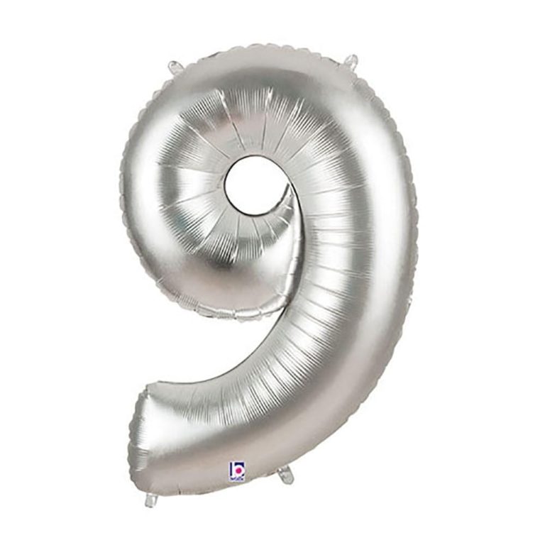 Giant Silver Number Balloon - 40 Inches