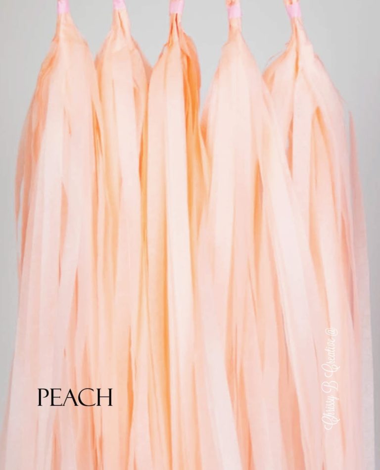 peach.jpg DIY Tissue Tassels - Pack of 5 Pre-Cut Tassels