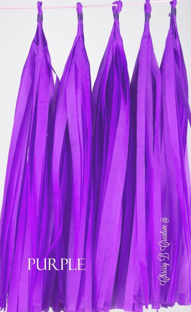 purple.jpg DIY Tissue Tassels - Pack of 5 Pre-Cut Tassels