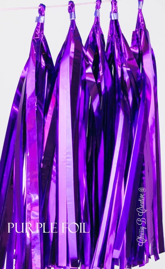 purple-foil.jpg DIY Tissue Tassels - Pack of 5 Pre-Cut Tassels