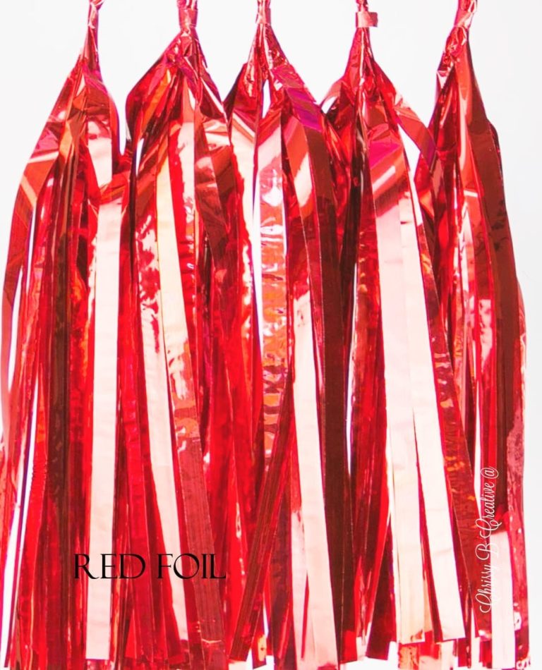 red-foil.jpg DIY Tissue Tassels - Pack of 5 Pre-Cut Tassels