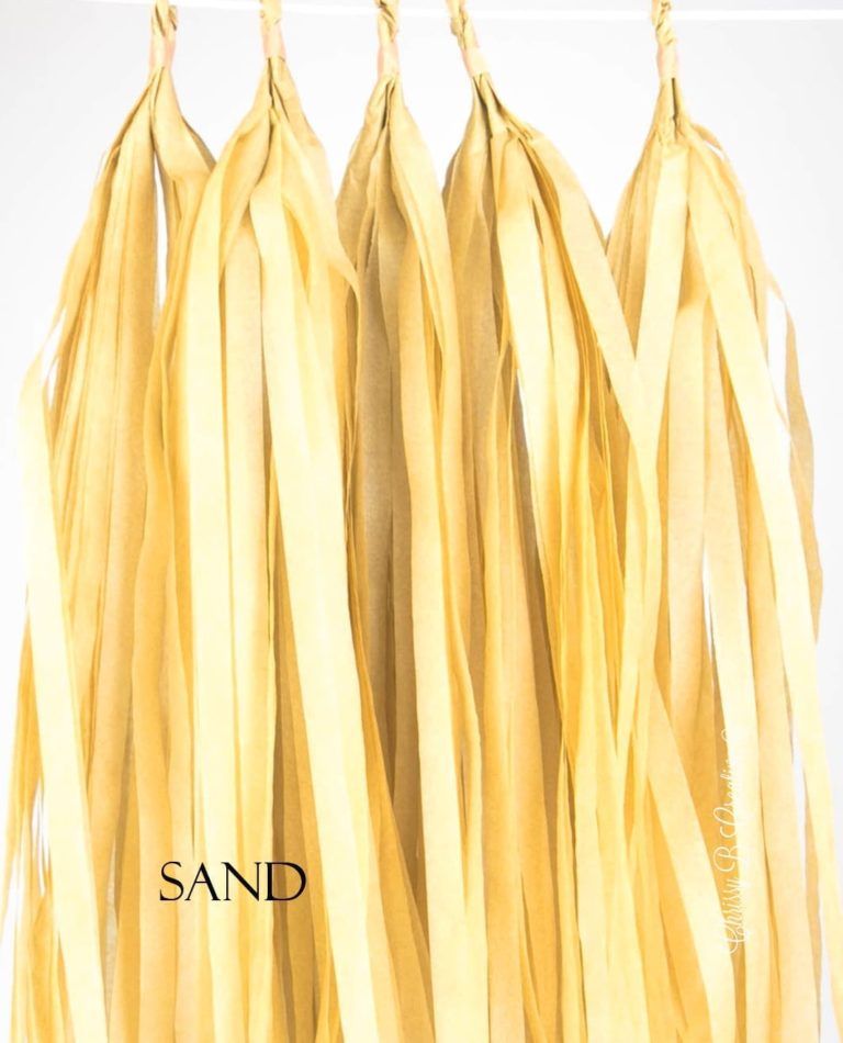 sand.jpg DIY Tissue Tassels - Pack of 5 Pre-Cut Tassels