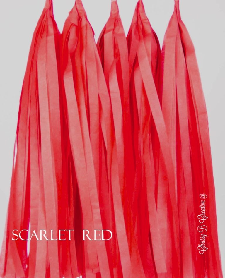 scarlet-red.jpg DIY Tissue Tassels - Pack of 5 Pre-Cut Tassels
