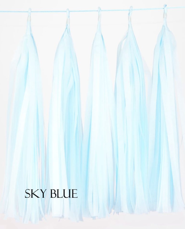 sky-blue.jpg DIY Tissue Tassels - Pack of 5 Pre-Cut Tassels