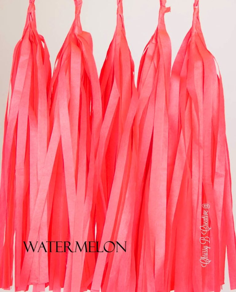 watermelon.jpg DIY Tissue Tassels - Pack of 5 Pre-Cut Tassels
