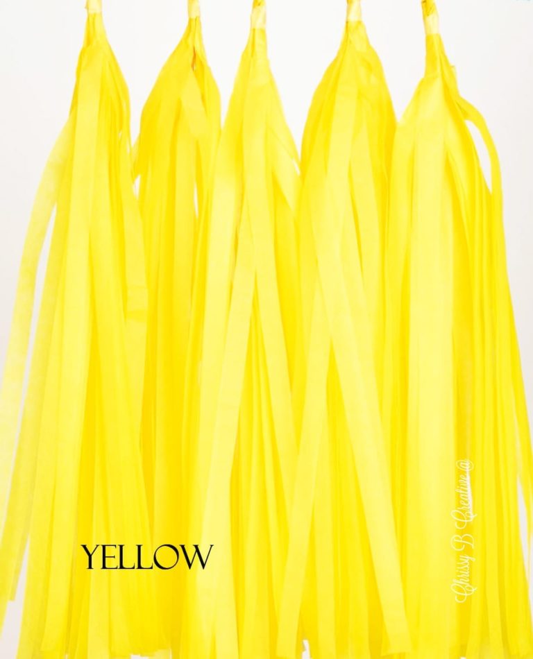 yellow.jpg DIY Tissue Tassels - Pack of 5 Pre-Cut Tassels